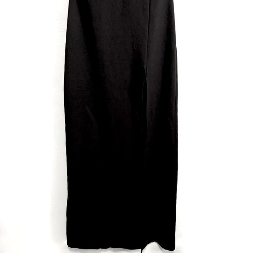Lulu’s Conversation Piece Black Cap Sleeves Backless Maxi Dress - Picture 7 of 7